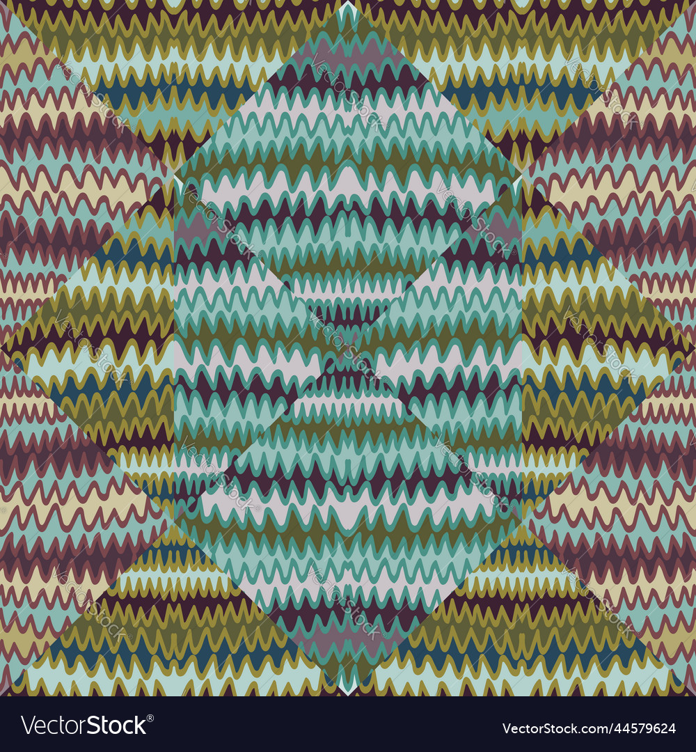 Abstract zig zag wave seamless pattern hand drawn vector image Abstract zig zag wave seamless pattern hand drawn