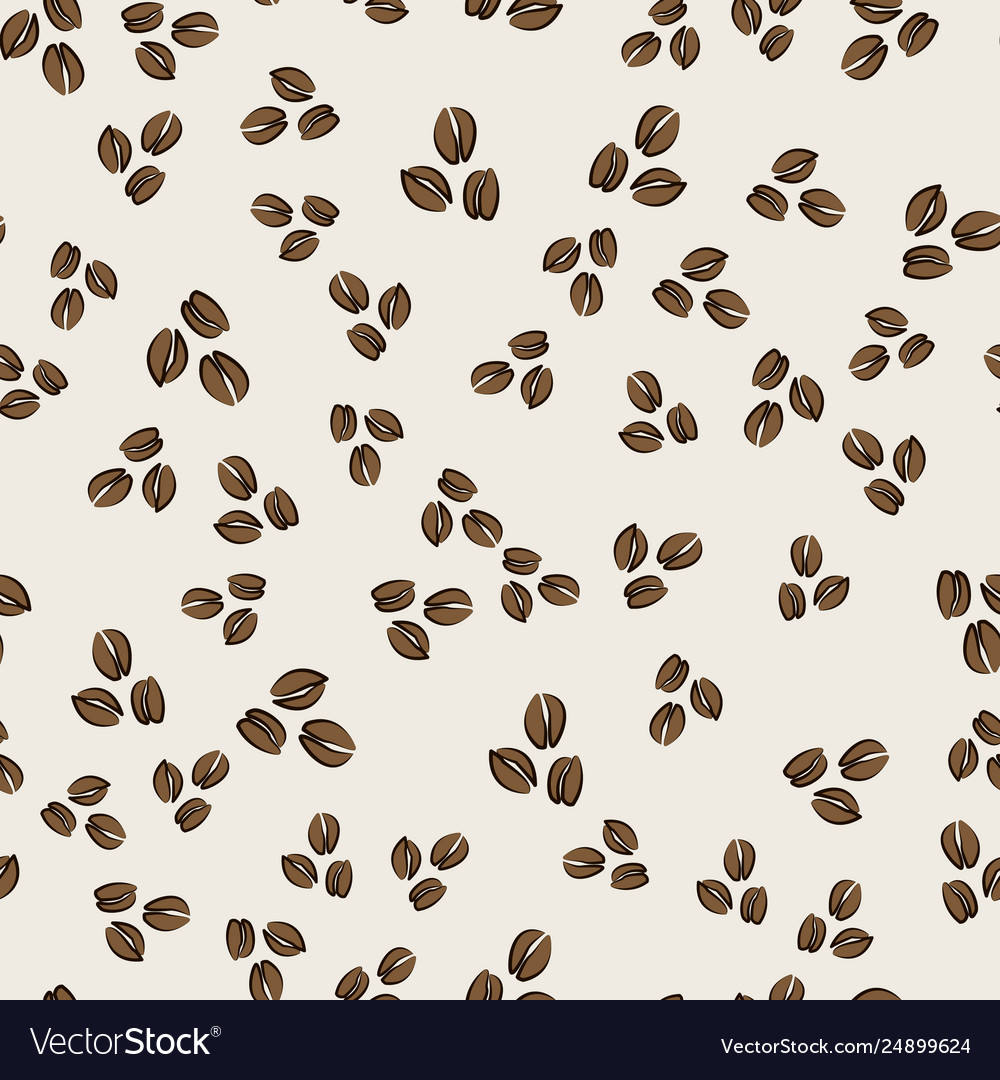 Coffee beans seamless pattern