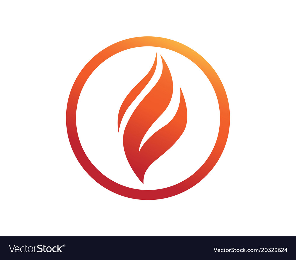 Fire flame nature logo and symbols icons template Vector Image