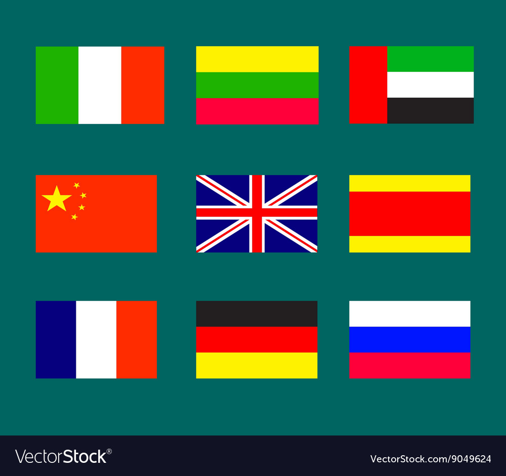 Flags of the world europe set 1