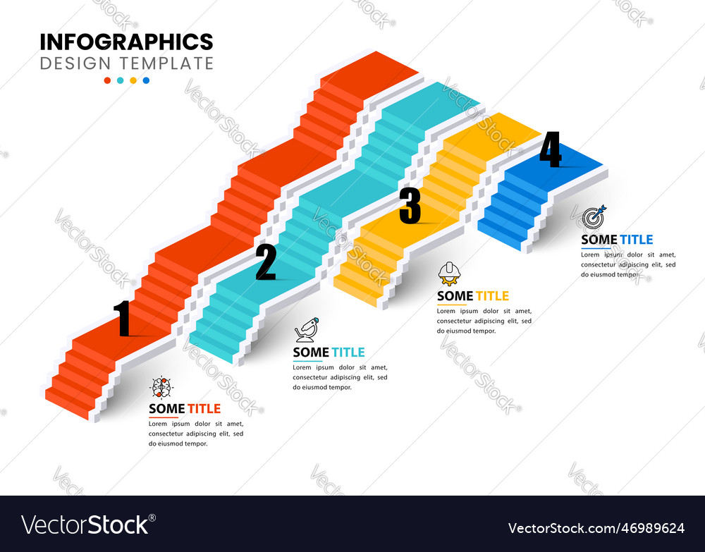 Infographic template with icons and 4 options Vector Image