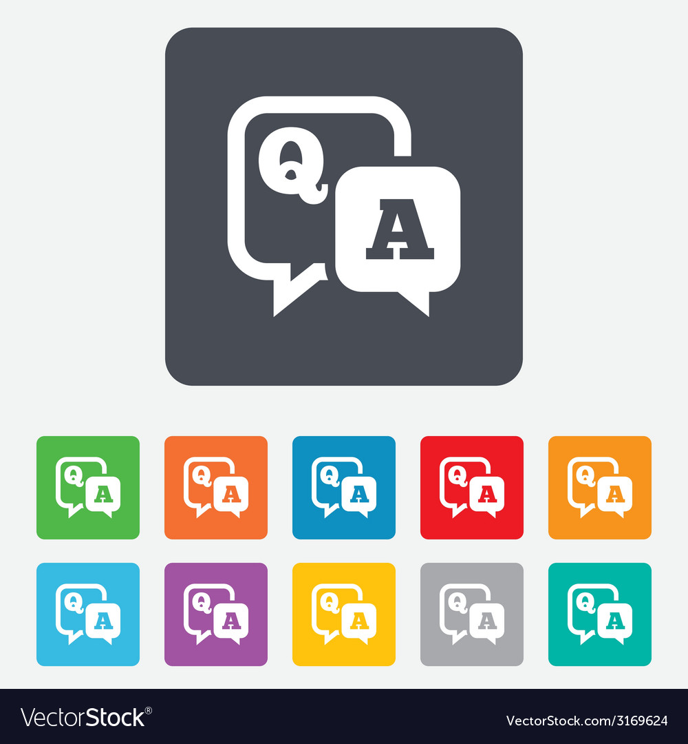 Question and Answer Icon - QA Symbol