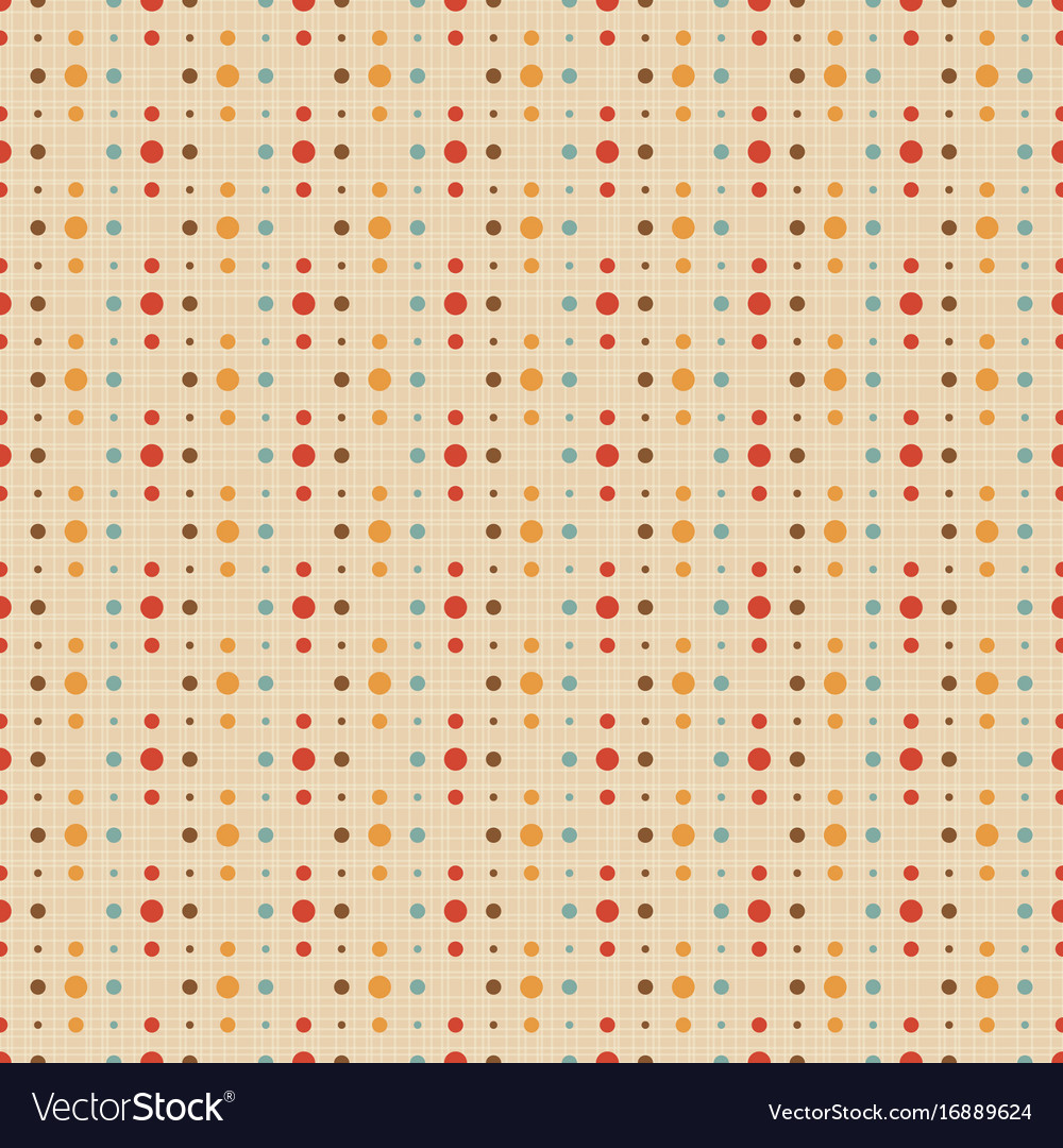 Seamless geometric pattern with colorful dots