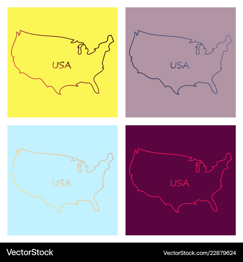 Usa map flag Royalty Free Vector Image - VectorStock
