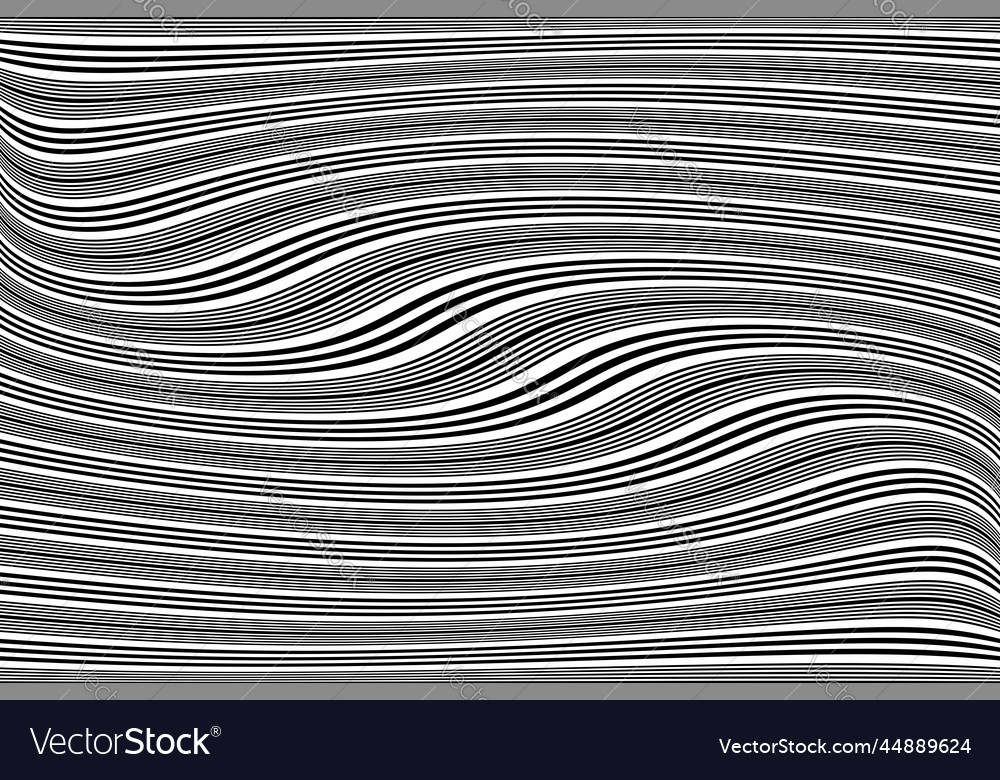 Wavy lines pattern with twisting movement effect vector image Wavy lines pattern with twisting movement effect