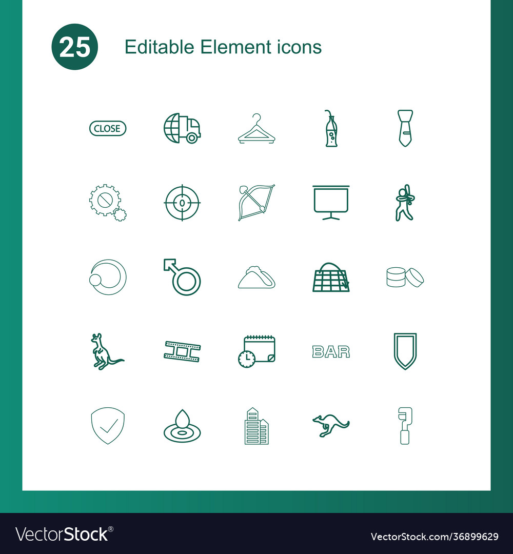 25 element icons