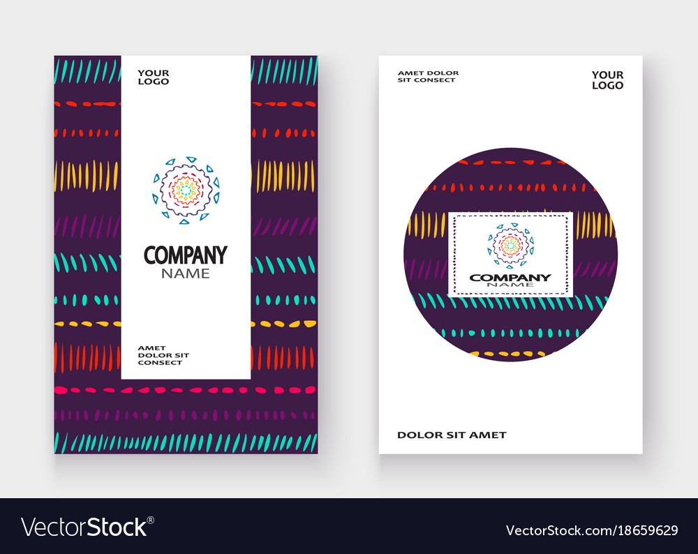 Abstract pattern with color hand drawn strokes