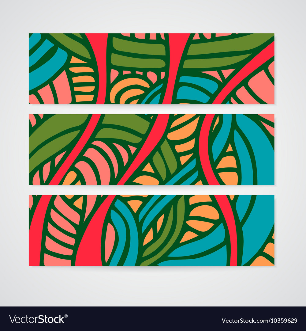 Banners with abstract pattern