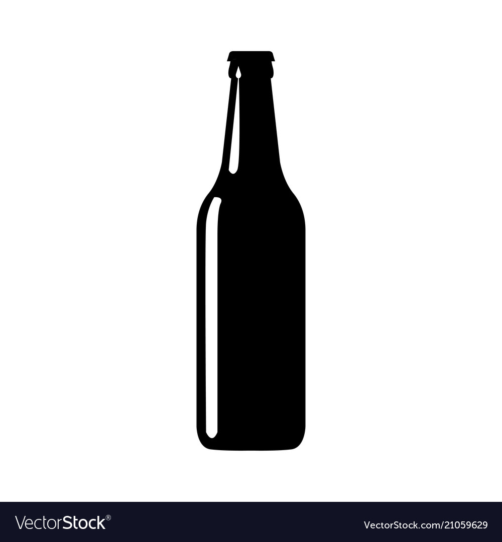 Black Beer Bottle Silhouette