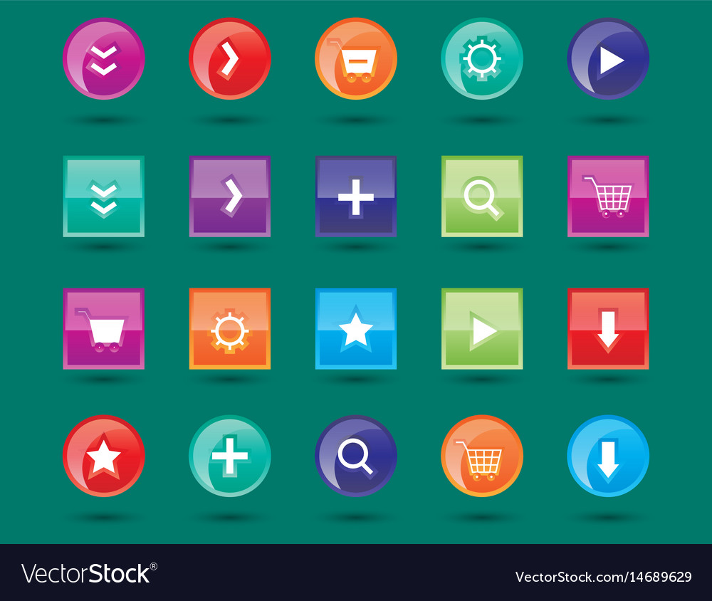 Colorful website buttons design