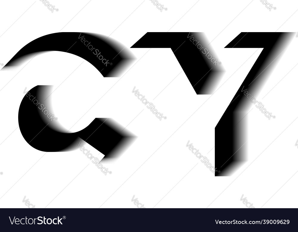Cy monogram shadow shape style