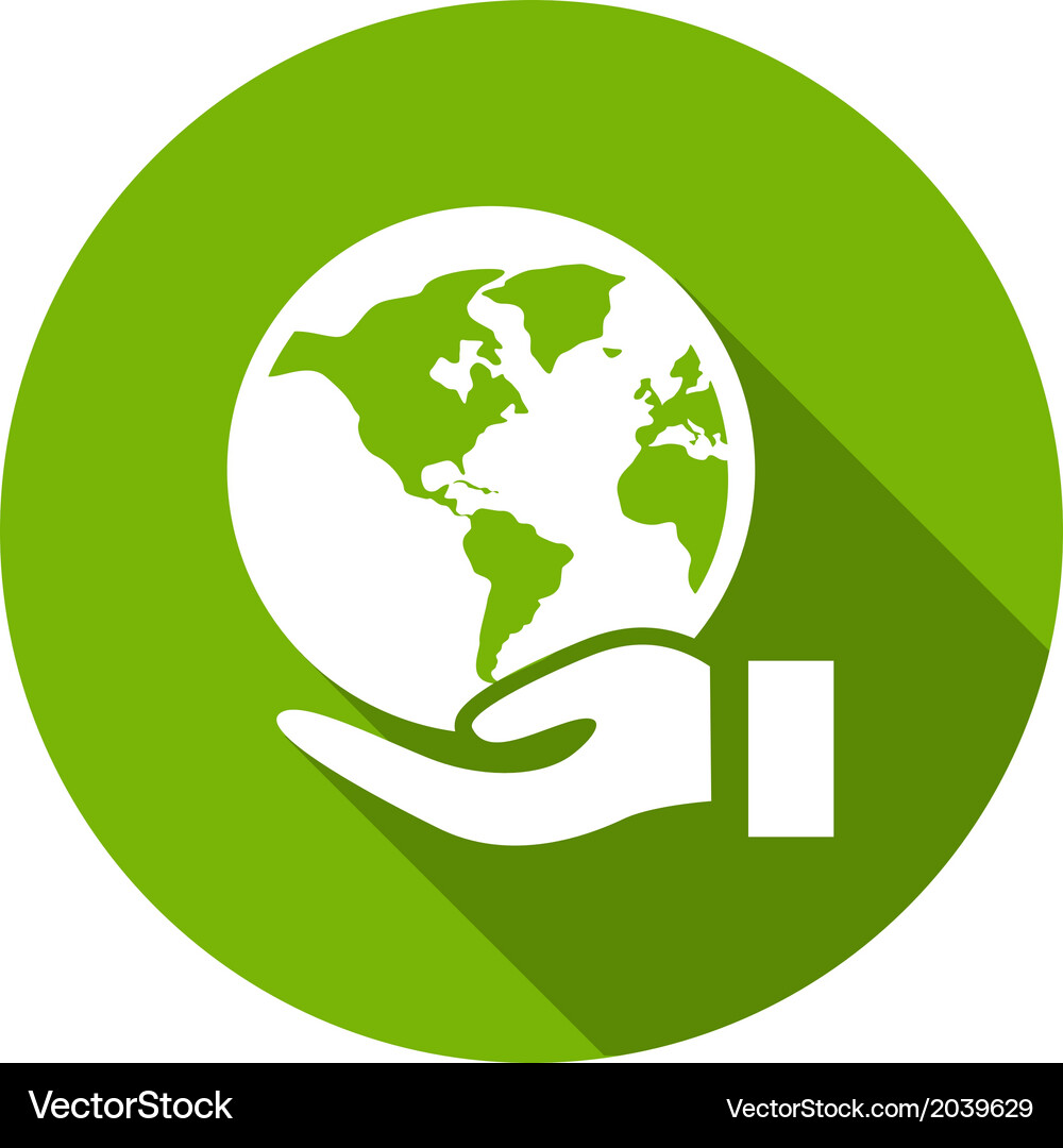 Eco flat icon Royalty Free Vector Image - VectorStock