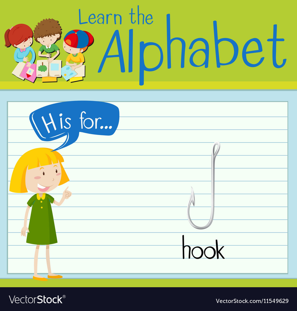 Flashcard alphabet h is for hook