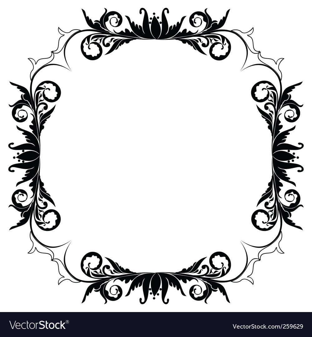 Floral frame border