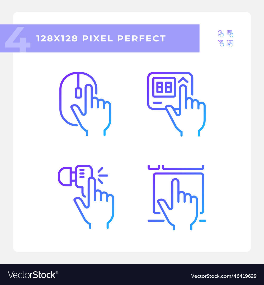 Hands pressing keys on devices pixel perfect vector image Hands pressing keys on devices pixel perfect