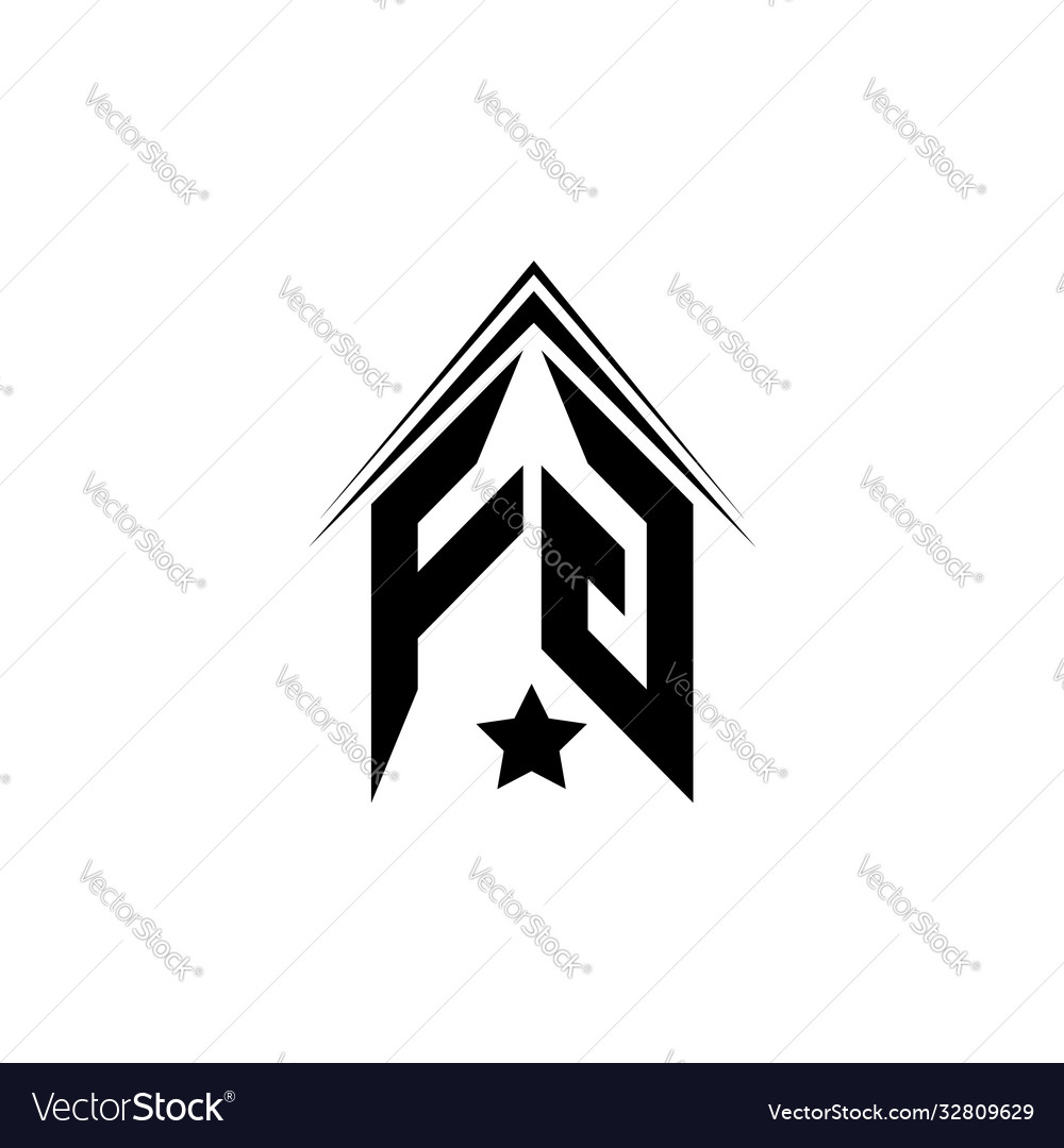 Initial fg logo design with shape style Vector Image Initial fg logo design with shape style