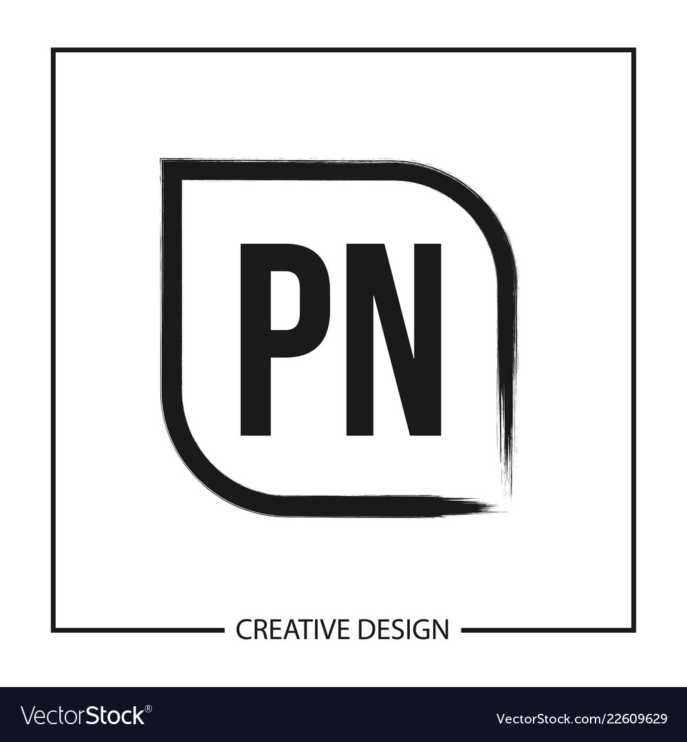 Initial pn letter logo template design