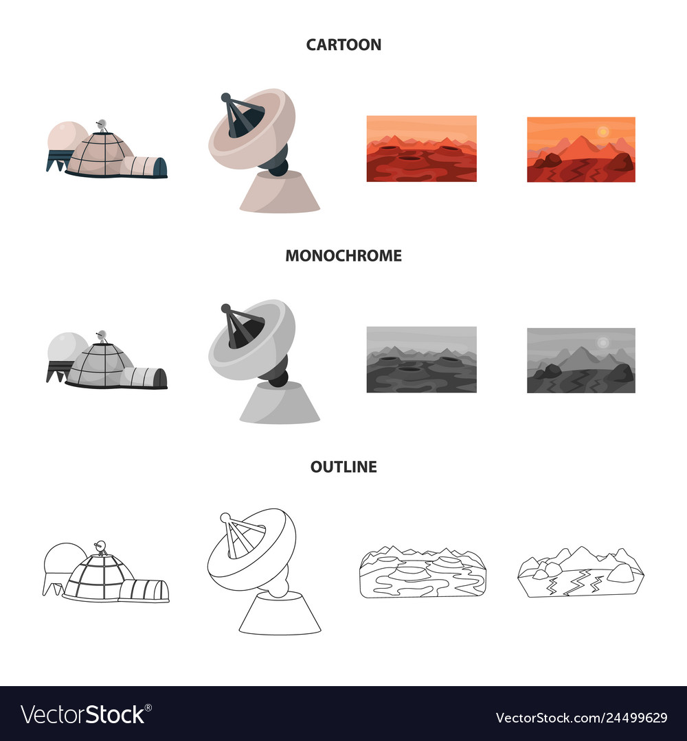 Isolated object of astronomy and technology logo vector image Isolated object of astronomy and technology logo