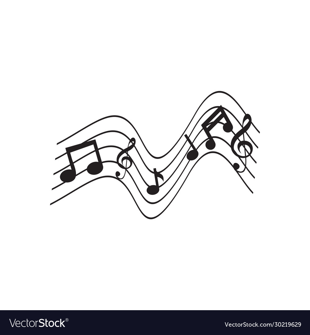 Music note icon symbol logo design