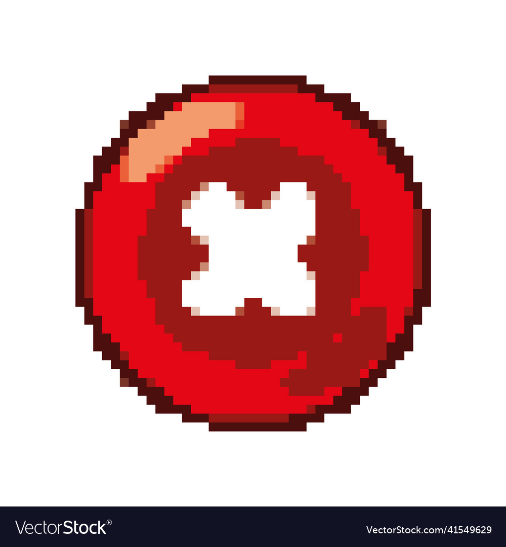 Pixelated error button