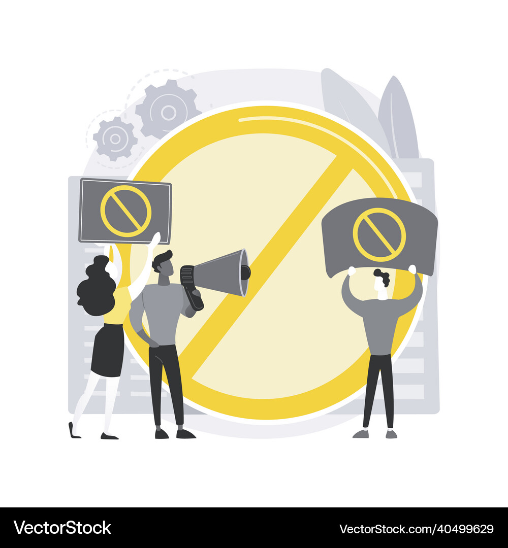 Public backlash abstract concept Royalty Free Vector Image