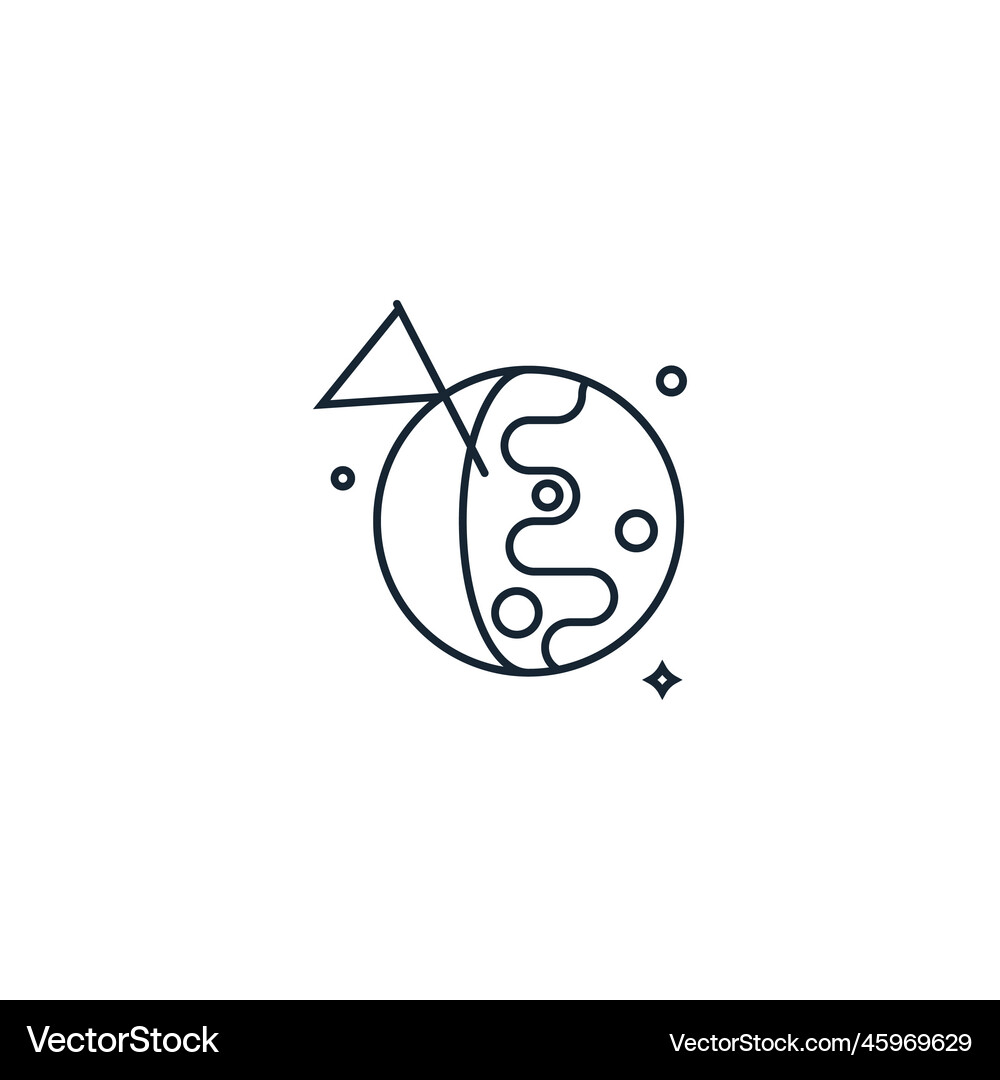 Space exploration creative icon line from Vector Image