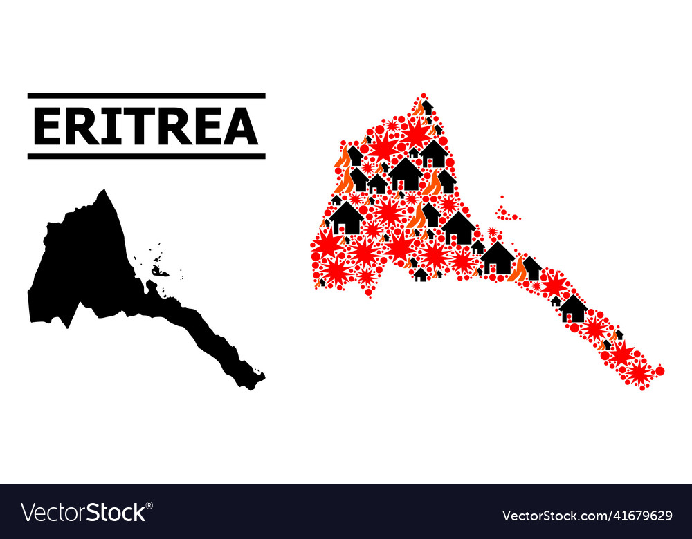 War mosaic map of eritrea