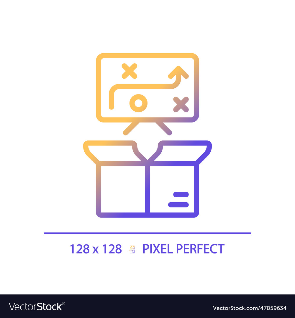 2d gradient performance method linear icon vector image 2d gradient performance method linear icon
