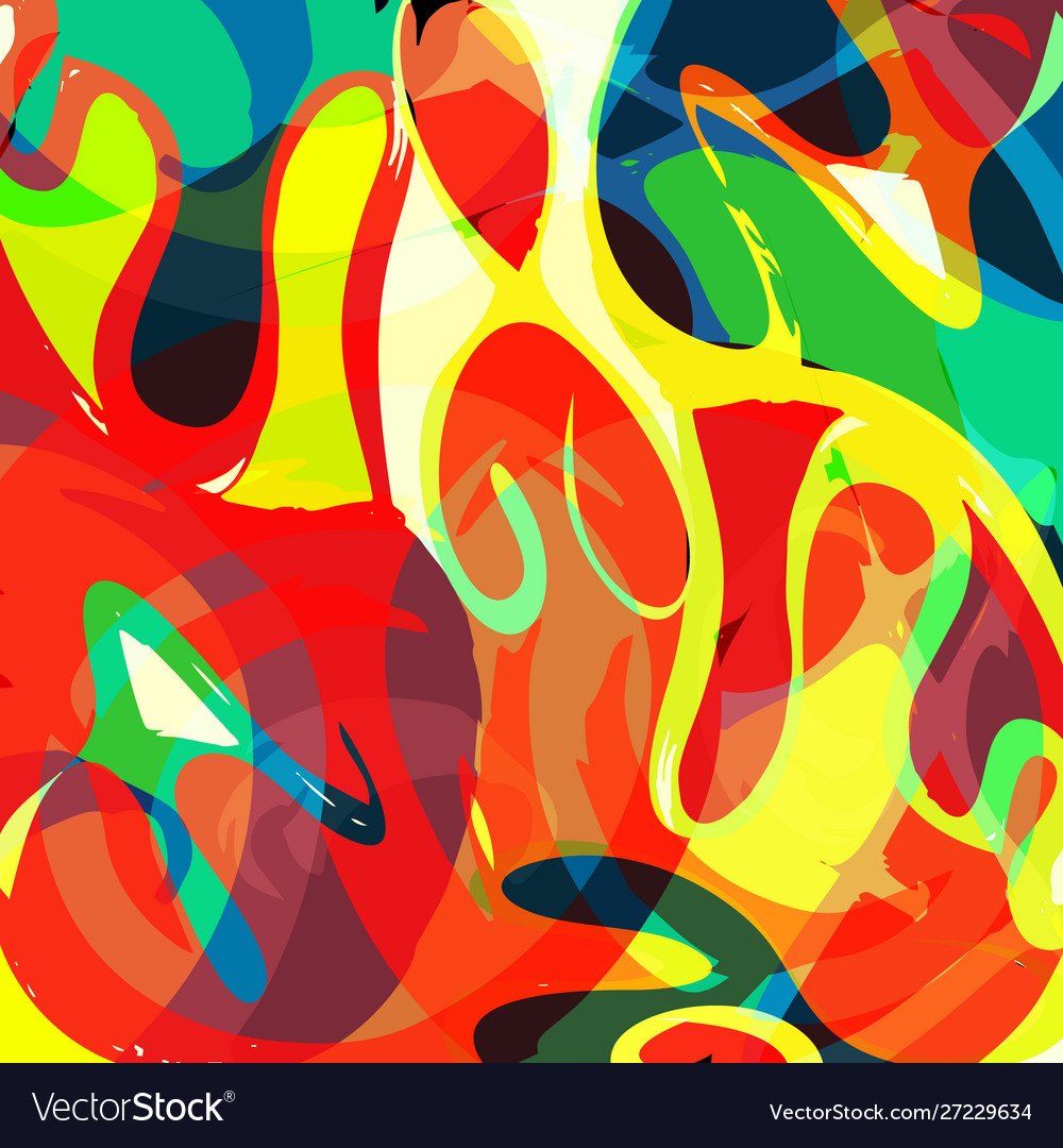 Abstract color pattern in graffiti style quality vector image Abstract color pattern in graffiti style quality