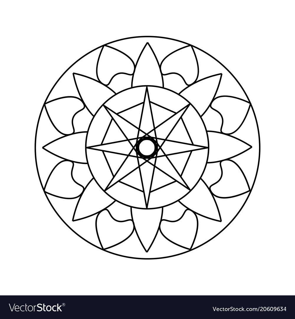 Abstract cute mandala