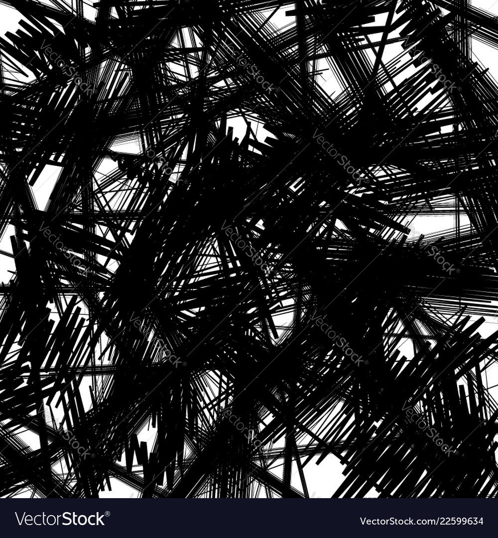 Chaotic texture with zigzag lines rough random vector image Chaotic texture with zigzag lines rough random