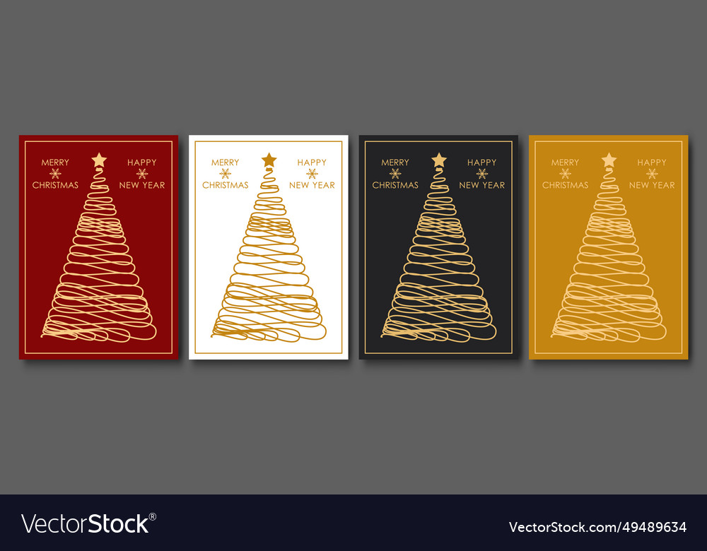 Christmas and new year a set of templates Vector Image