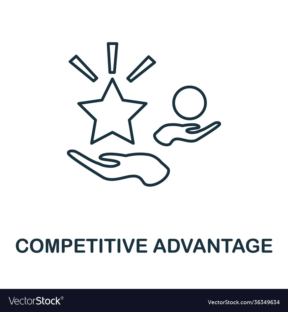 Competitive advantage icon simple element from Vector Image Competitive advantage icon simple element from