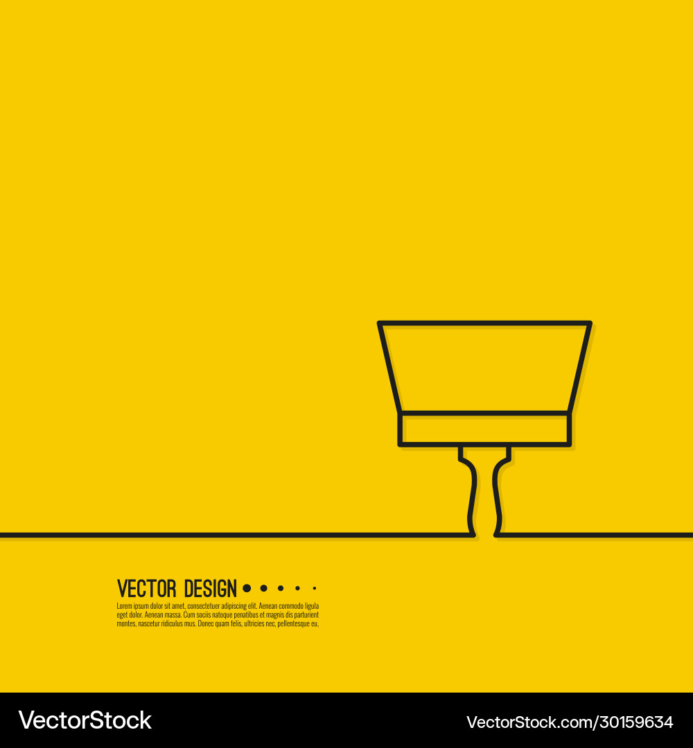 Construction spatula work tool Royalty Free Vector Image
