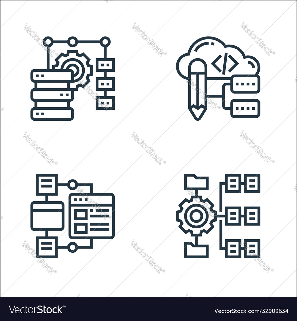 Data Analytics Line Icons - Set