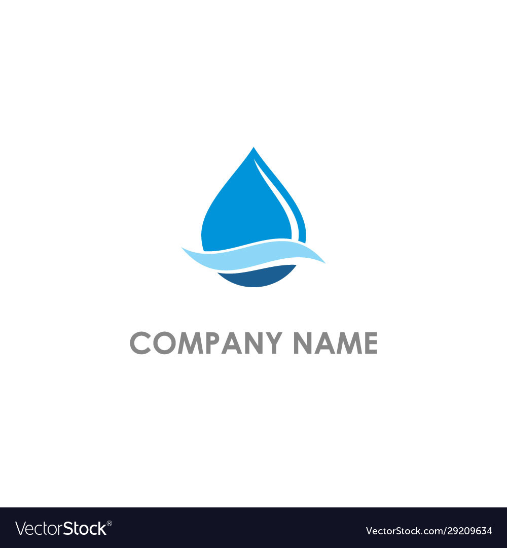 Droplet water logo Royalty Free Vector Image - VectorStock