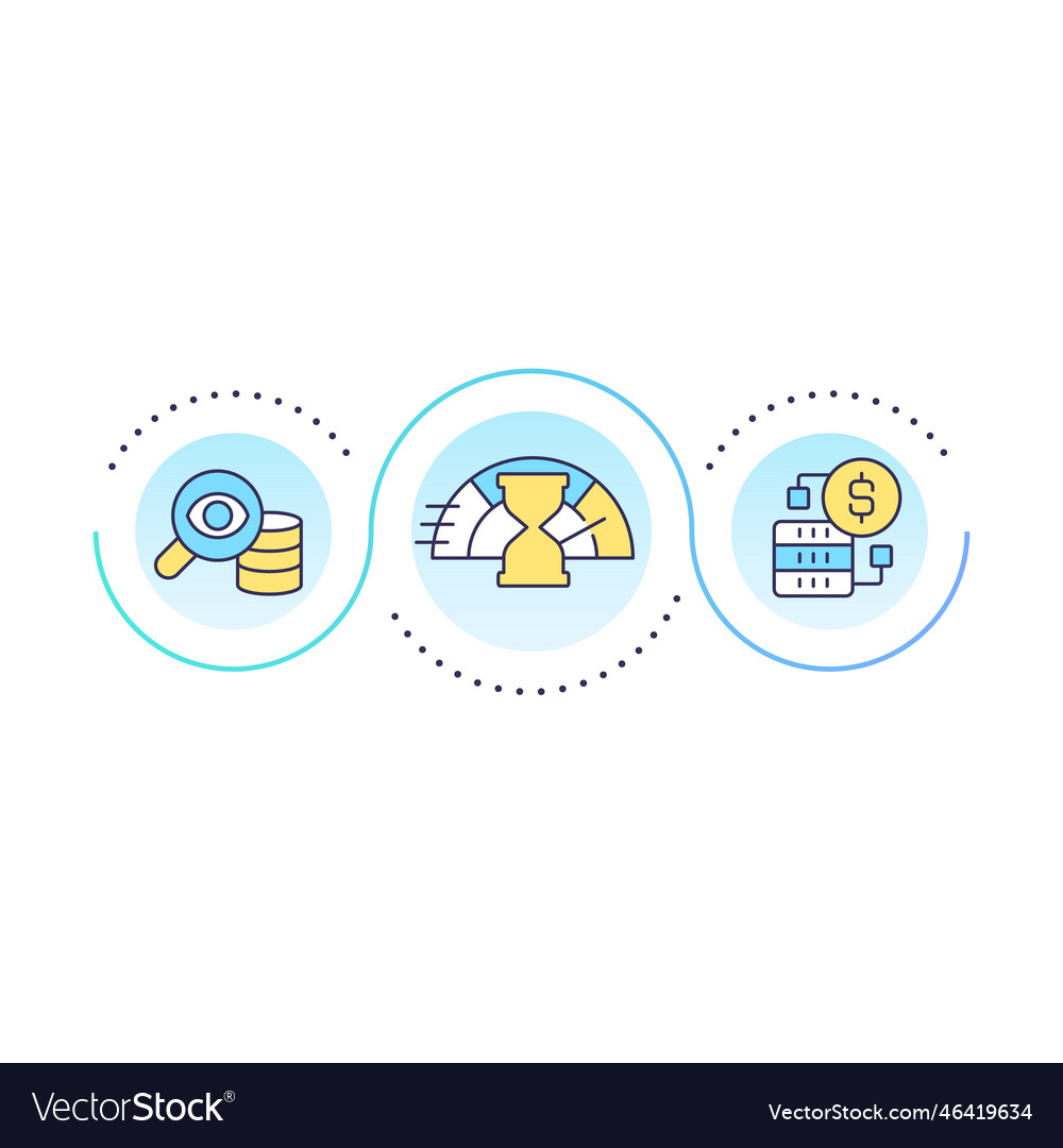 Fast data processing loop concept icon vector image Fast data processing loop concept icon