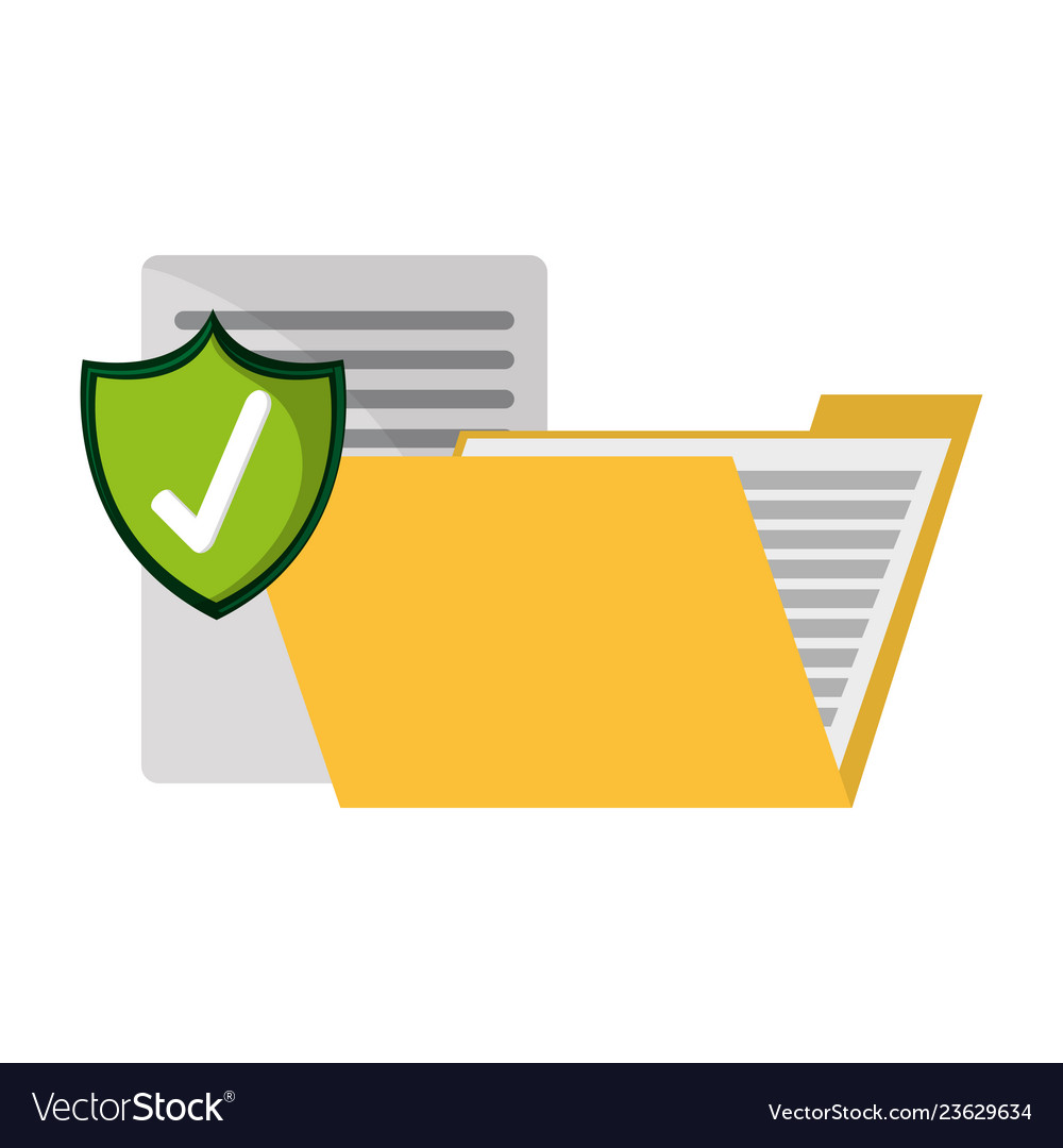 Folder with documents protected