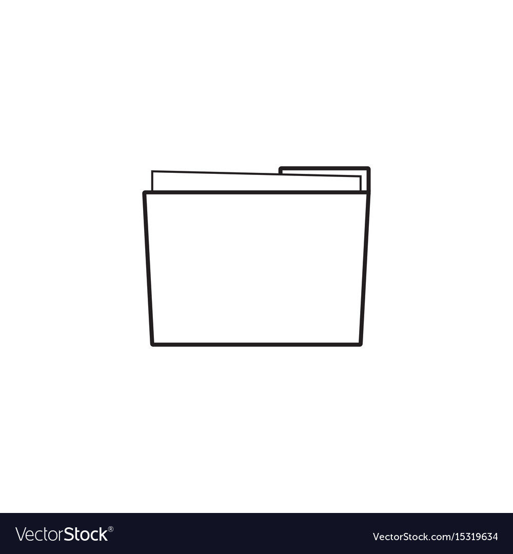 Office Folder Icon - Line Style