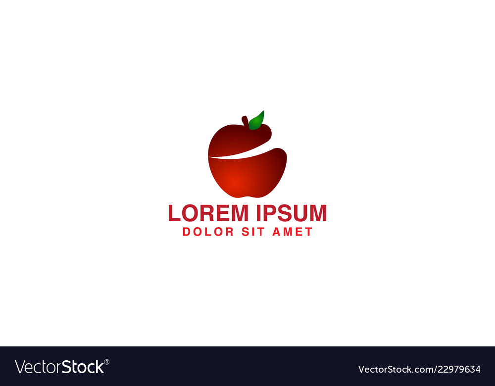 Red apple logo designs inspiration isolated Vector Image