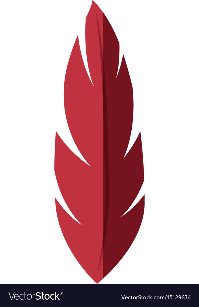 Red Feather Icon Royalty Free Vector Image Vectorstock