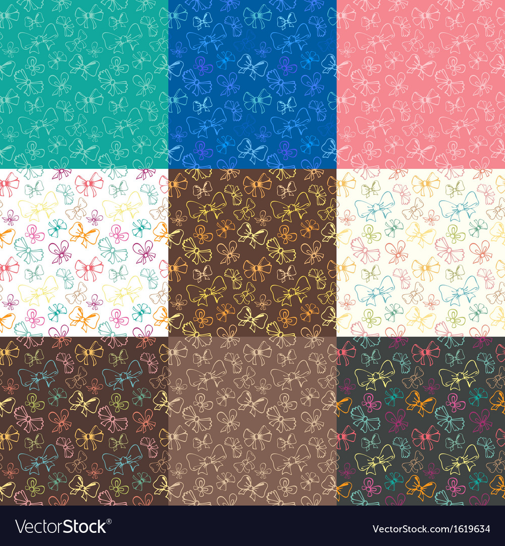 Seamless patterns with ribbon