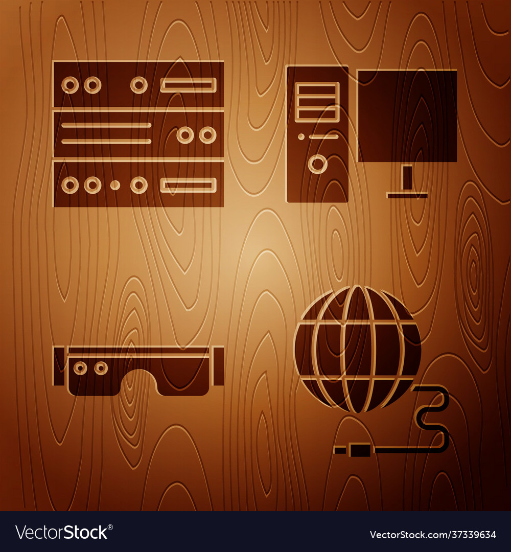 Legen Sie Social Network Server Daten Webhosting vector image Legen Sie Social Network Server Daten Webhosting