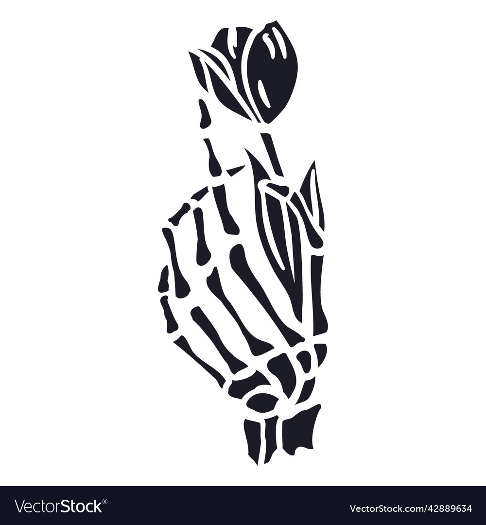 Skeleton hand rose cut out high quality