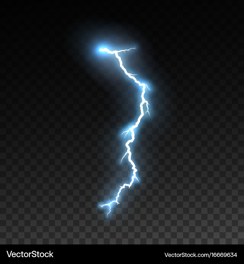Thunderbolt or lightning visual effect for design Vector Image