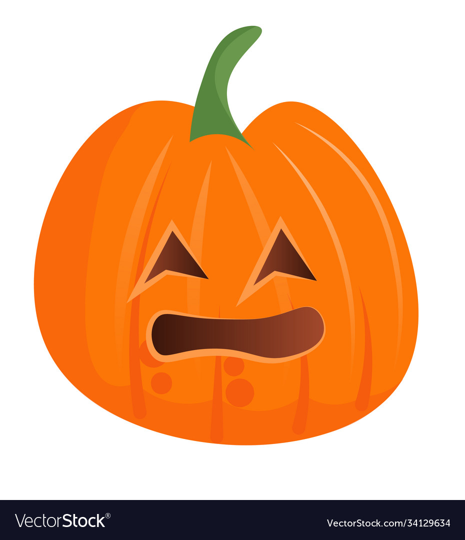 Trick or treat pumpkin halloween scarecrow Vector Image