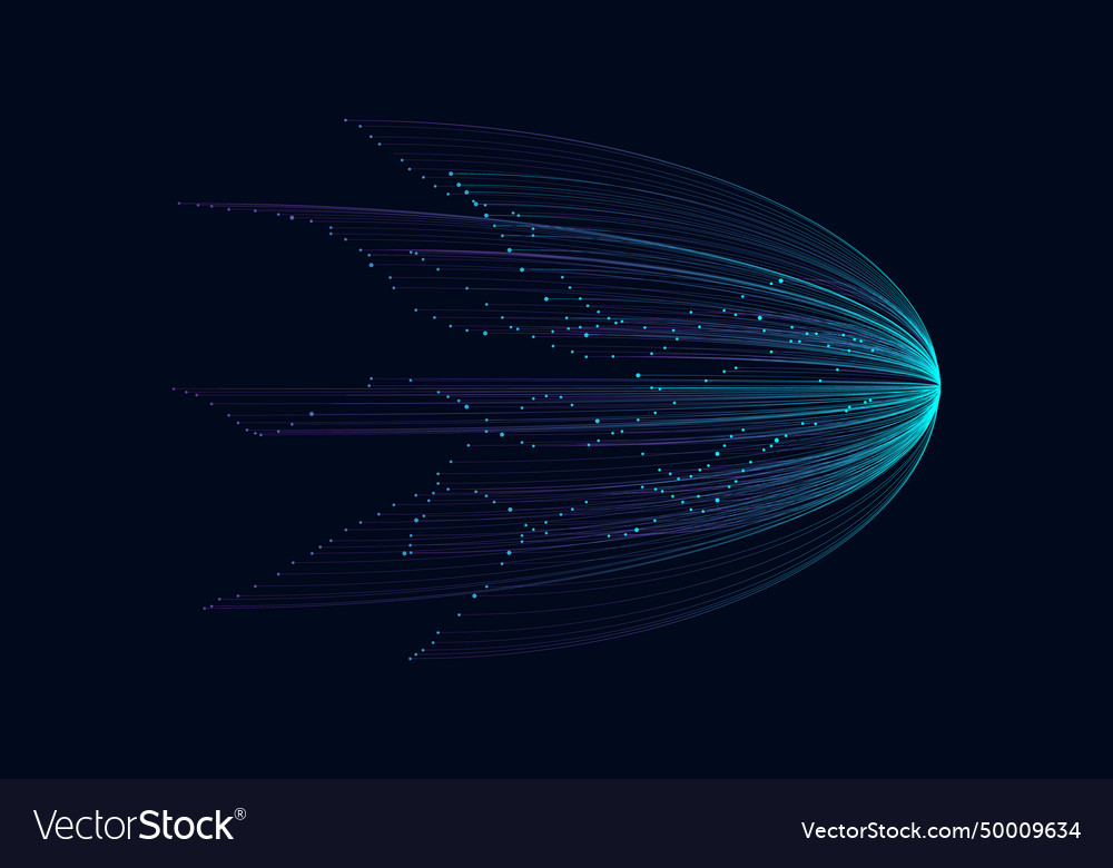 Wave lines flowing dynamic artificial vector image Wave lines flowing dynamic artificial