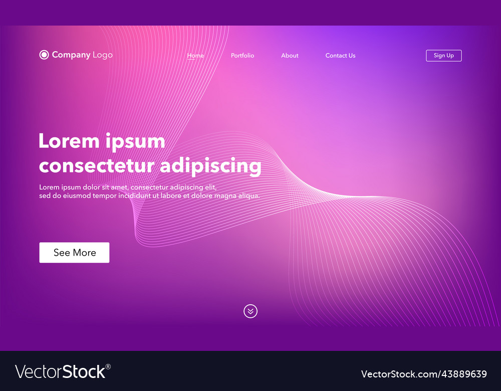 Abstract background website landing page template