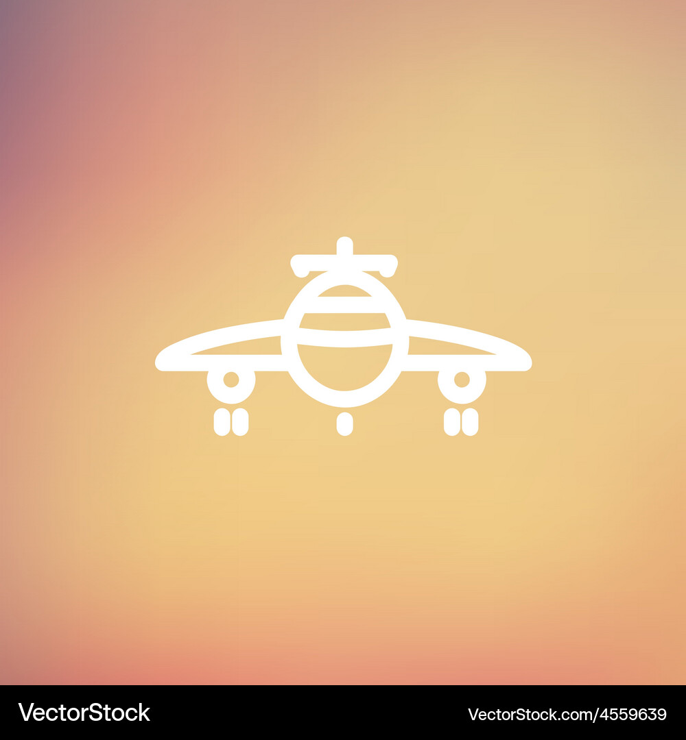 Airplane thin line icon Royalty Free Vector Image