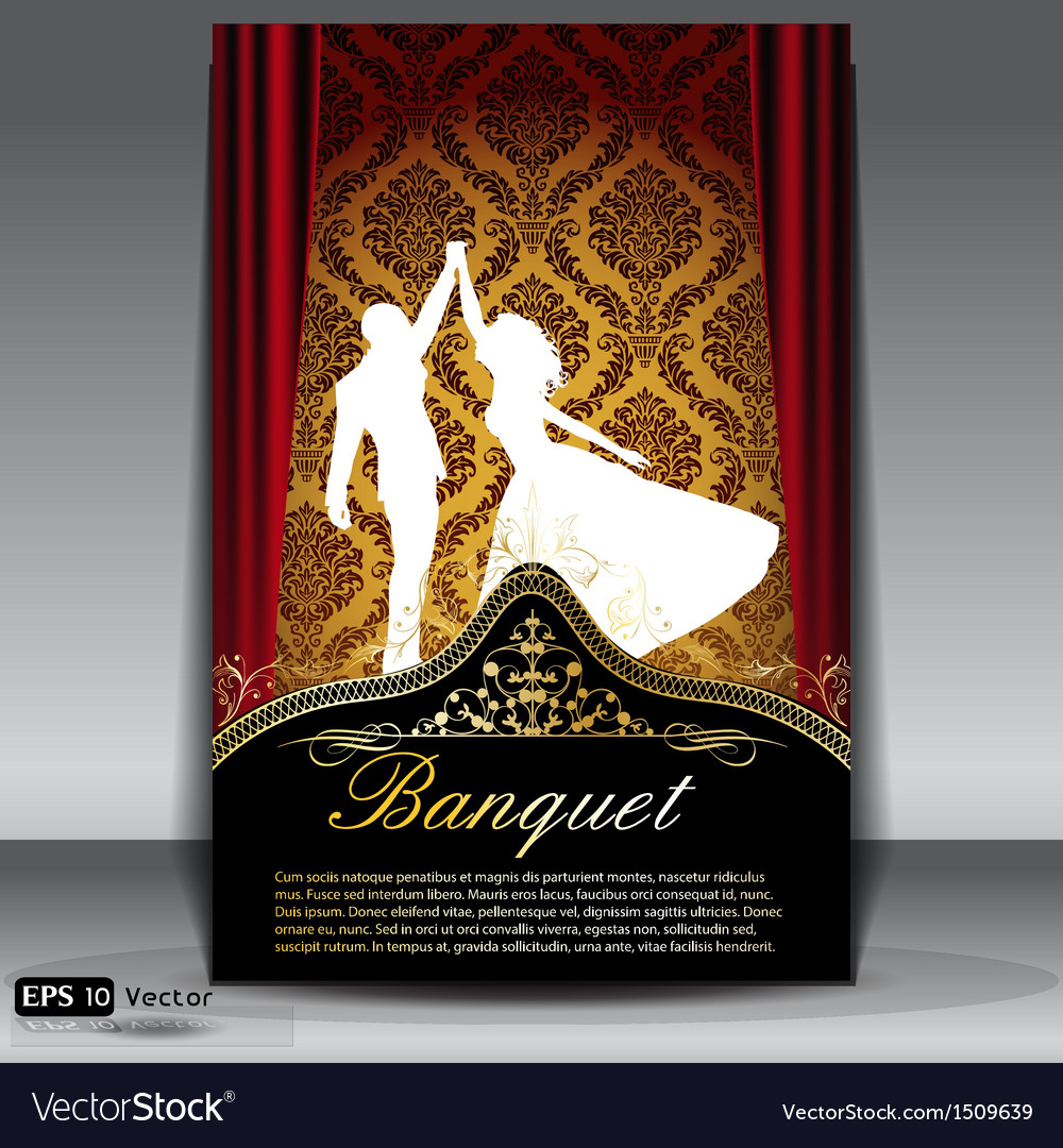 banquet flyer royalty free vector image vectorstock